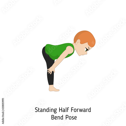 Child doing yoga.