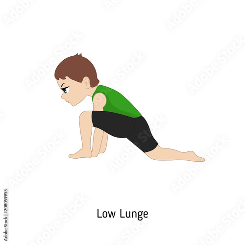 Child doing yoga.