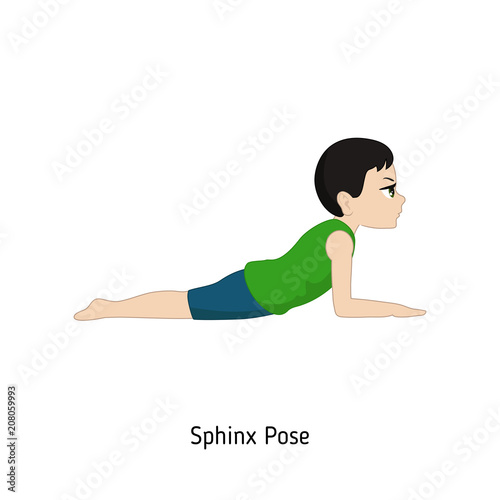 Child doing yoga.