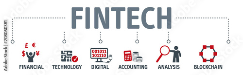 Banner Fintech Investment Financial Internet Technology Concept
