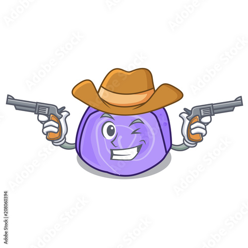 Cowboy blueberry roll cake character cartoon