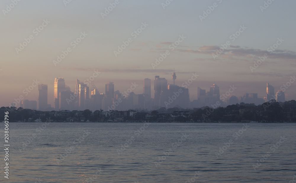 Morning Haze over Sydney City 