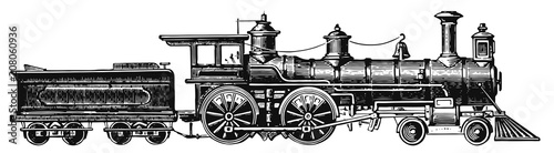 steam locomotive railway #vector #isolated - Lokomotive Dampflok