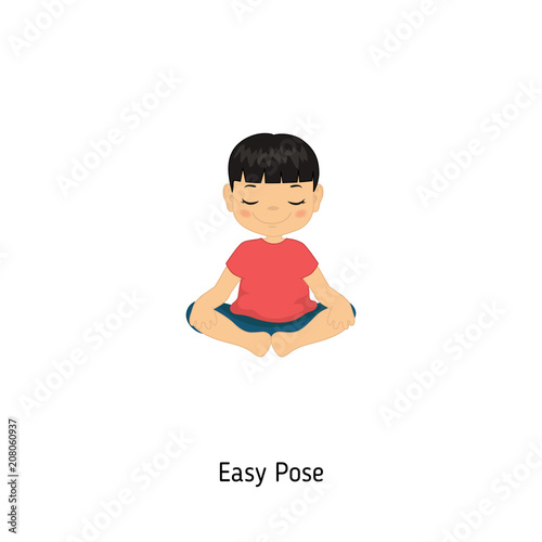 Child doing yoga.