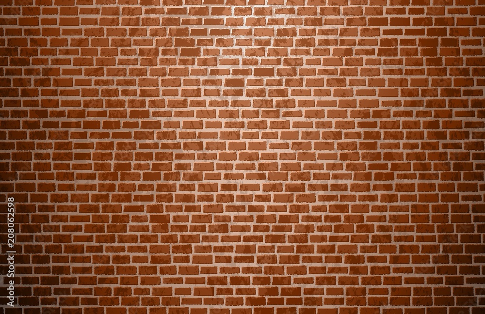 Brick wall vector background - obrazy, fototapety, plakaty 