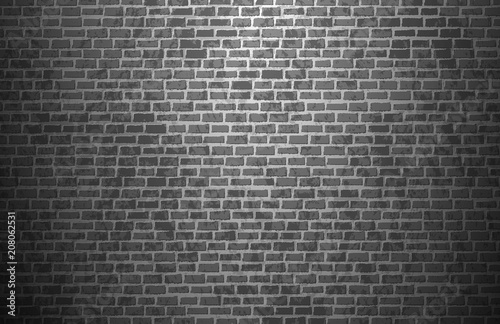 Grey brick wall vector background
