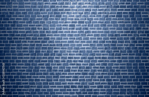 Blue brick wall vector background