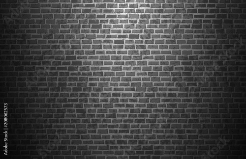 Dark grey brick wall vector background