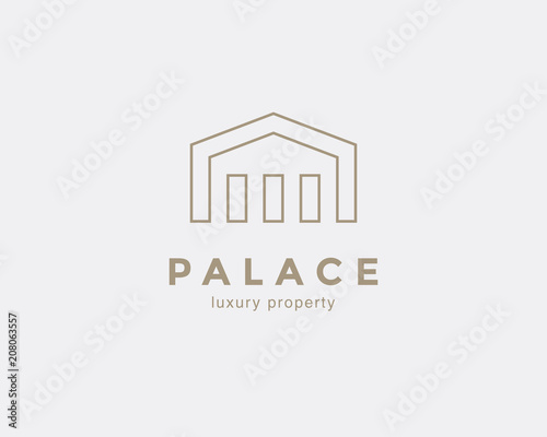 Simple line house symbol