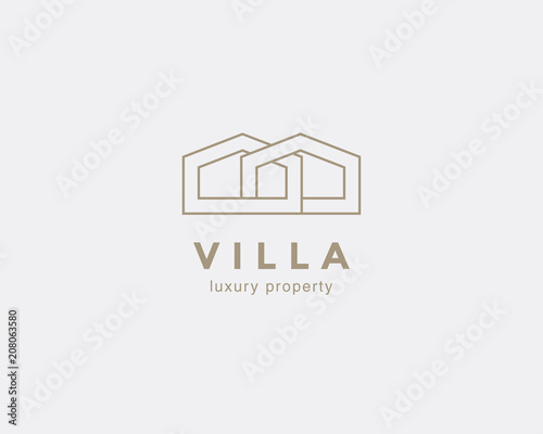Simple line house symbol