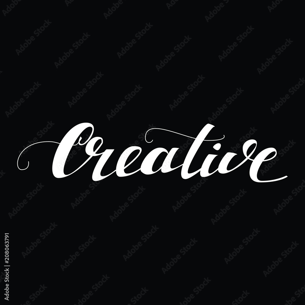 Plakat Creative card with word 