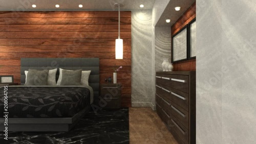 Modern Bedroom Video (3D Rendering) #1