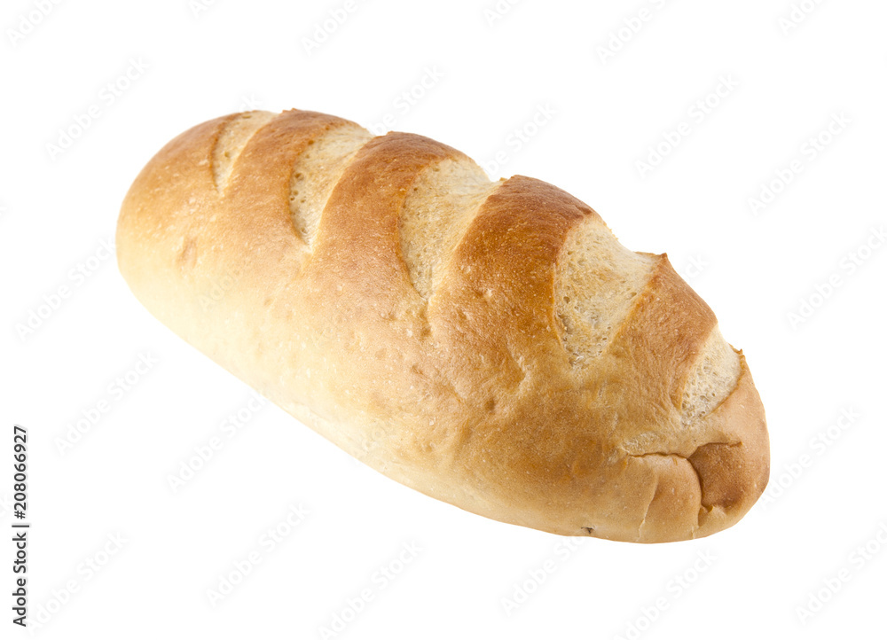 bread, loaf isolated on white background
