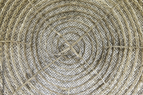 traditional thai rattan weaving pattern in center