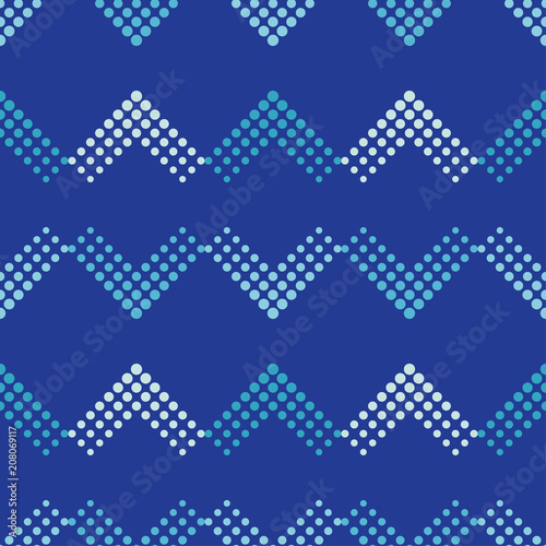Seamless abstract geometric pattern. The texture of the dots. Halftone. Textile rapport.