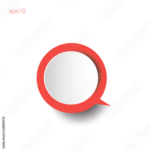 Red infografic with shadow
Paper circles red thinking with shadow on white background for business ideas infographics logo design websites printing color