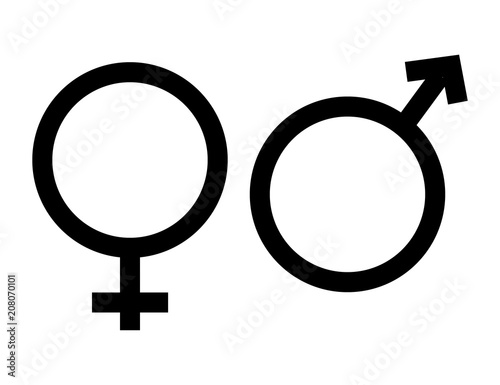 gender icon in trendy flat style on white background. gender symbol for your web site design, logo, app, UI. Heterosexual gender symbol. symbols of men and women.
