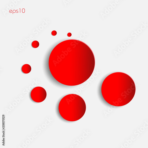 Paper red round in white
Red paper circles round with a shadow on a white background for business ideas infographics logo design print sites