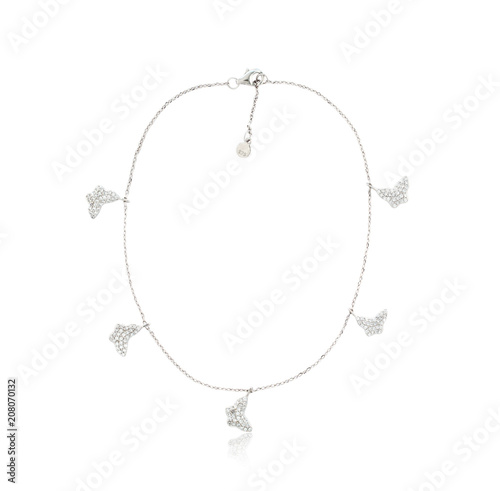 Wallpaper Mural Luxurious diamond bracelet isolated white Torontodigital.ca