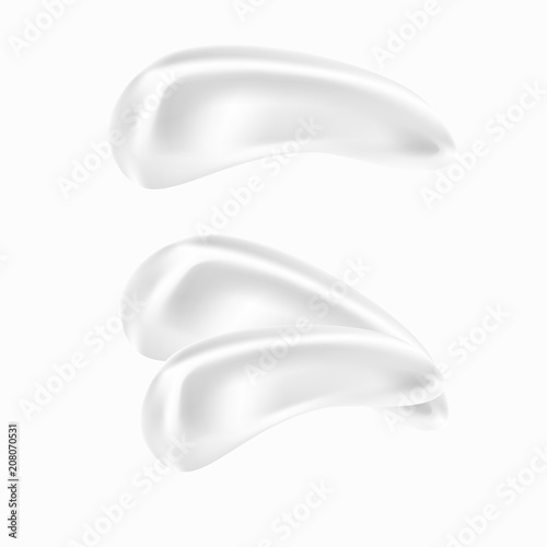 Realistic skin cosmetic cream isolated on white background.