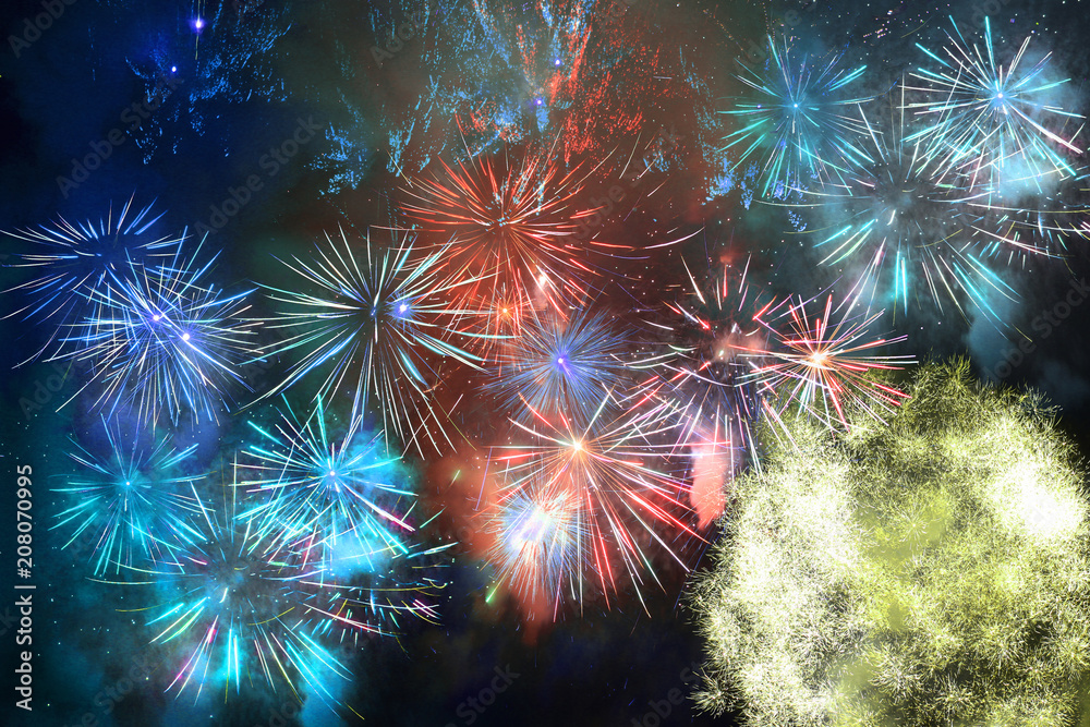 color fireworks background