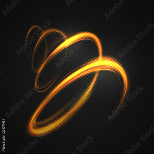 Neon blurry circles at motion