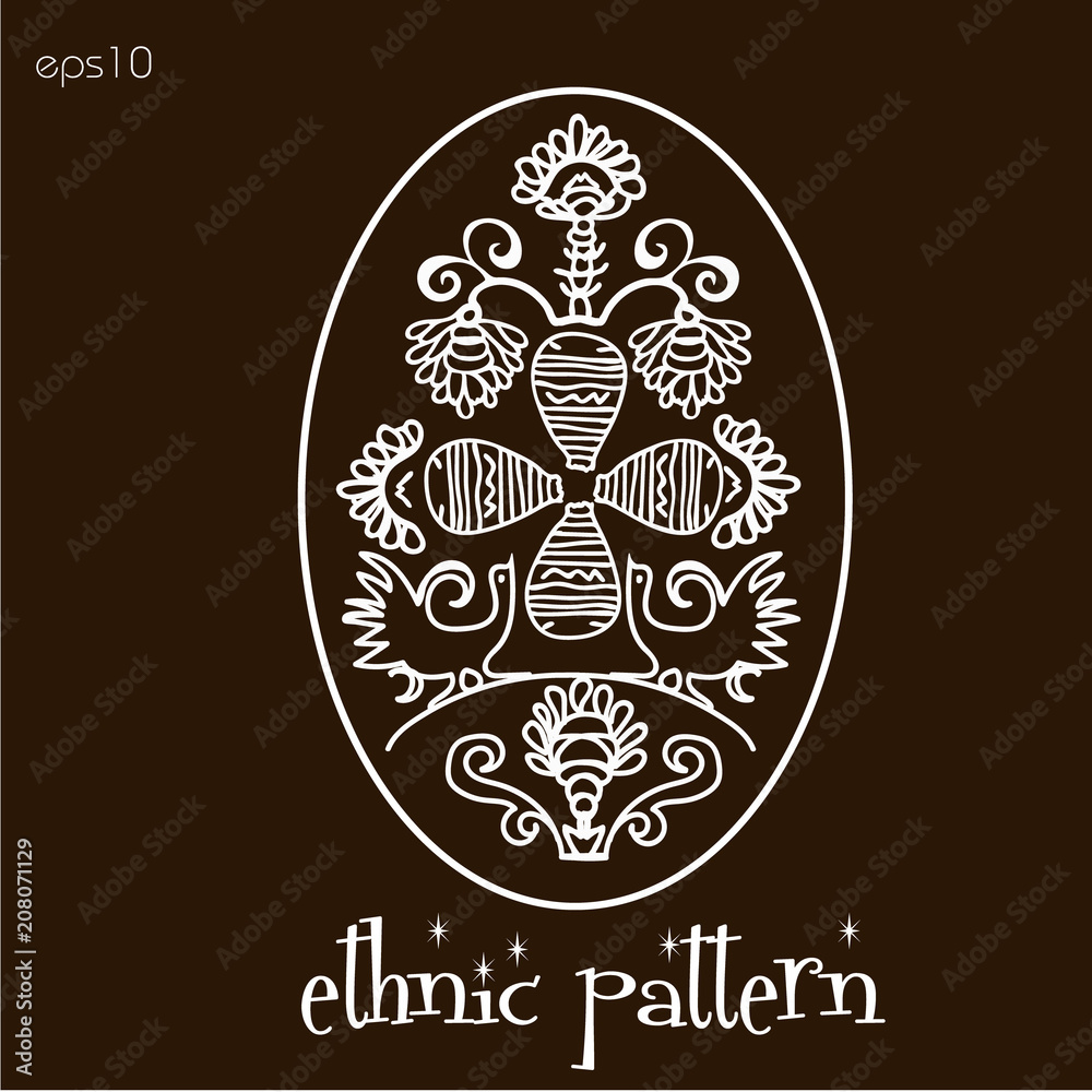 Ethnic pattern egg
ethnic painting of an egg on a brown background logo vector graphics print Ethnic pattern egg
ethnic painting of an egg on a brown background logo vector graphics print