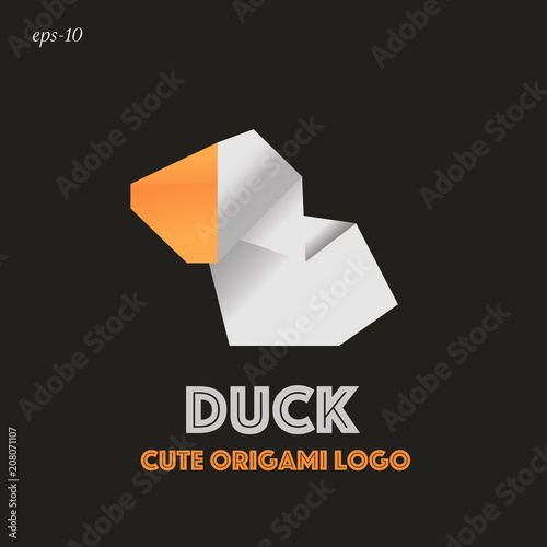 Funny logo duck
logo in origami style animal design for businesses