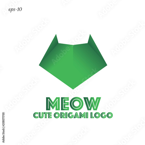 Funny logo cat
logo in origami style animal design for businesses