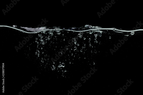 Water black background