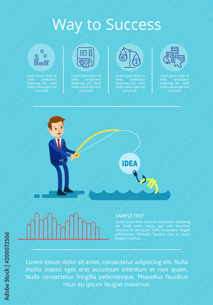 Way to Success Strategy Vector Illustration Way to Success Strategy Vector Illustration