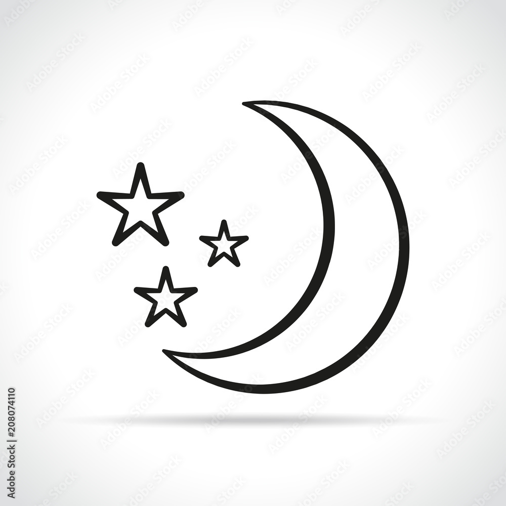 moon and stars on white background moon and stars on white background