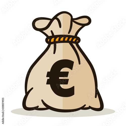 money bag on white background