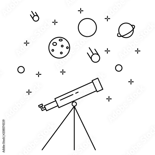 space icons sen, line space icons