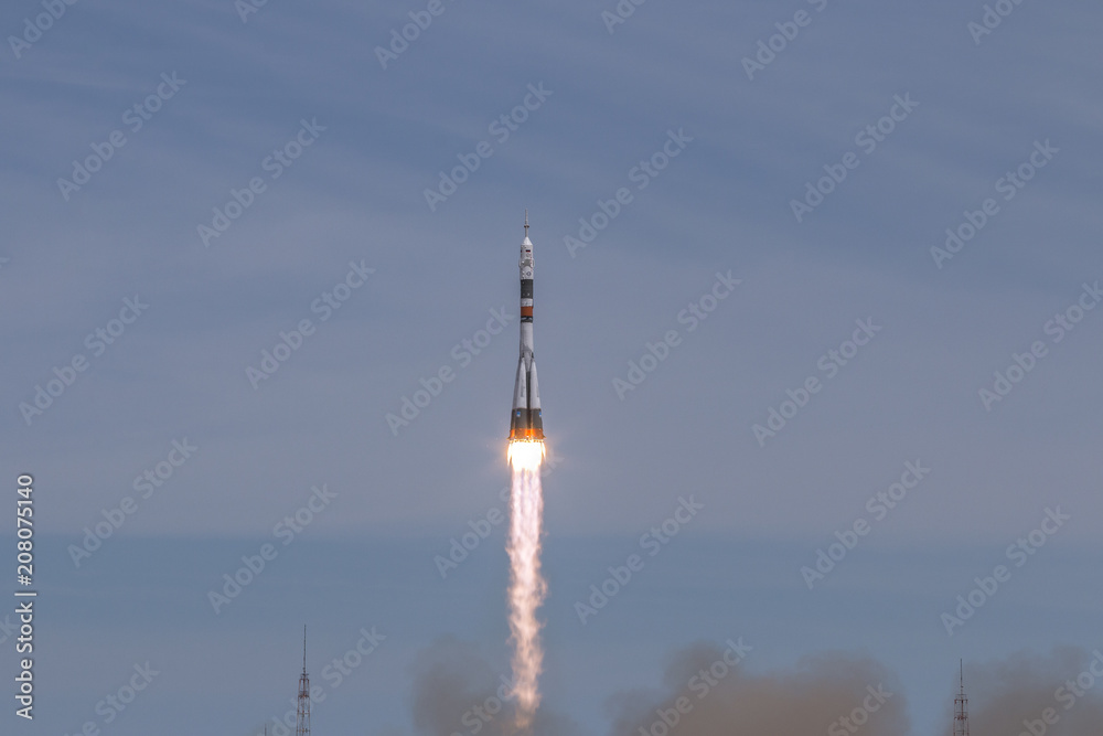 Obraz premium Carrier Rocket Takes Off