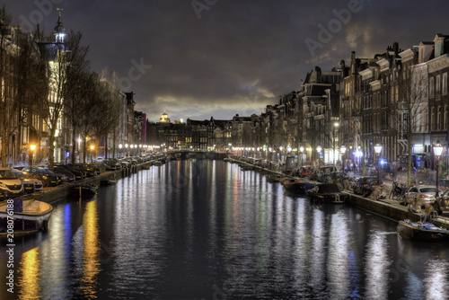 Amsterdam , street , night , long exposure