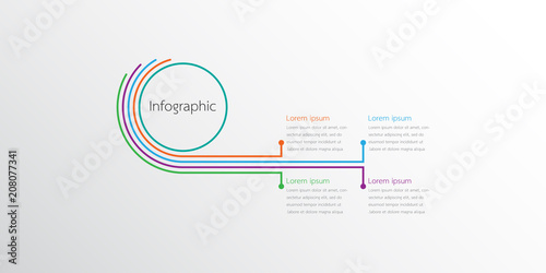 Vector infographic templates used for detailed reports. All 4 topics.