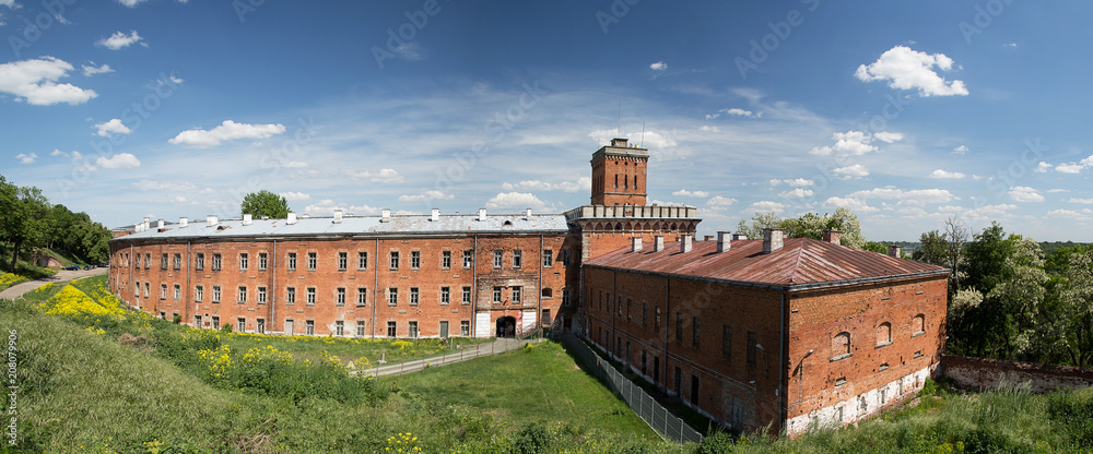 Panorama with a view of the barracks building of the Modlin Fortress - Poland - Europe