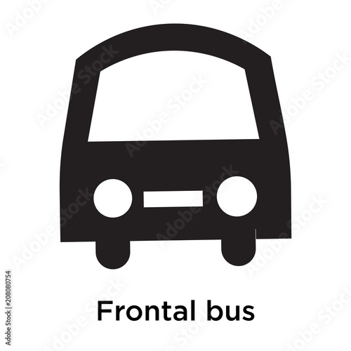 Frontal bus icon vector sign and symbol isolated on white background, Frontal bus logo concept