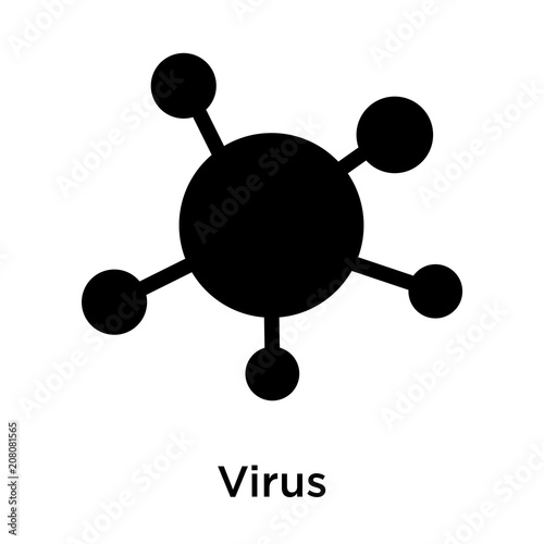 Virus icon vector sign and symbol isolated on white background, Virus logo concept