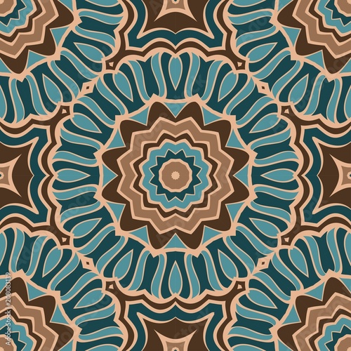 Beautiful geometric floral ornament. seamless art-deco pattern. vector illustration. for design  wallpaper  invitation.