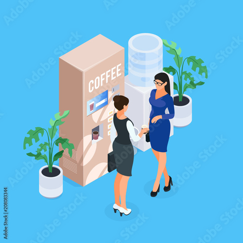 Isometric coffee break.