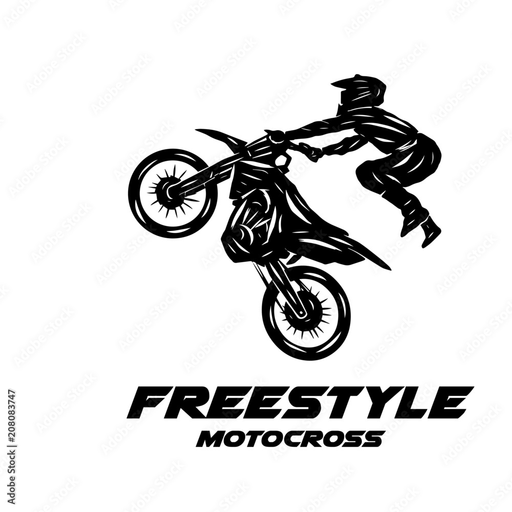 Obraz premium moto cross logo designs