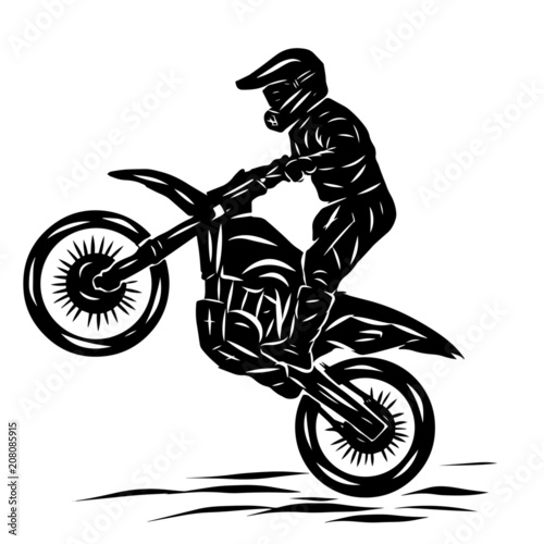 rider moto cross ilustration 