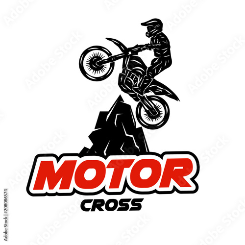 rider moto cross ilustration 