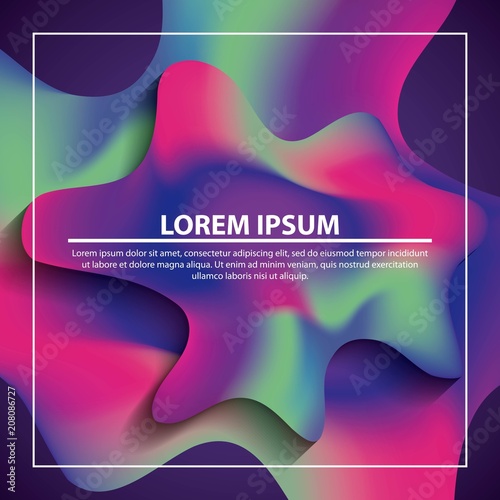 fluid abstract background with vibrant colors vector illustration