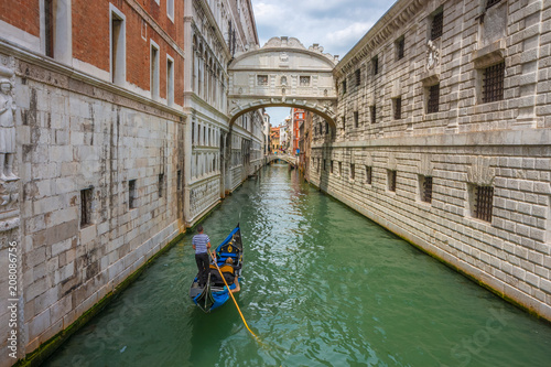 Bridge of Sighs famous landmark in Venice, Italy