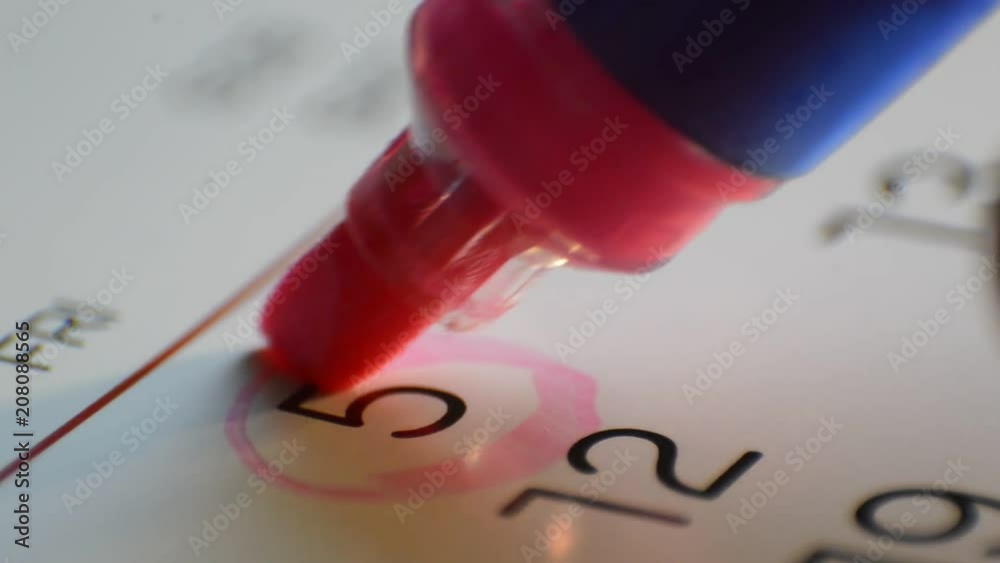Marketing the date on the calendar. Macro view