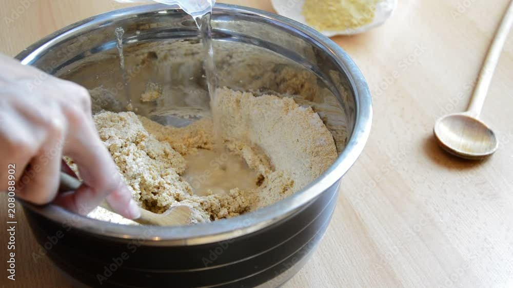 Woman preparing to bake biscuit. Woman preparing to bake biscuit.