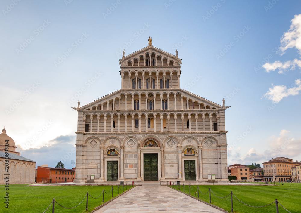 Pisa Cathedral at Piazza dei Miracoli aka Piazza del Duomo in Pisa Tuscany Italy